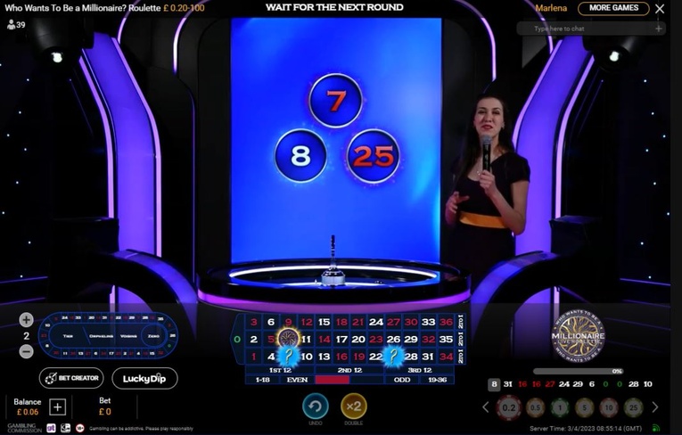 Who Wants to be a Millionaire Roulette Special Numbers